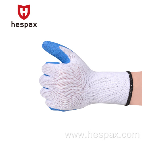 Hespax Latex Palm Coated Anti-slip Mechanic Gloves